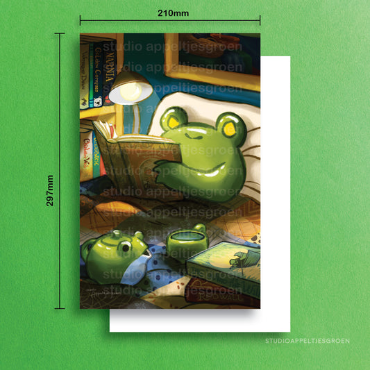 A4 Print | Reading in bed