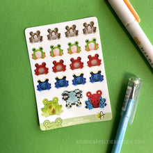 Load image into Gallery viewer, Sticker sheet | Frog family
