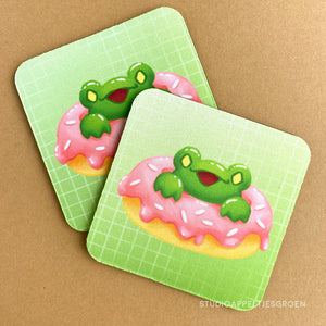 Coaster | Donut frog