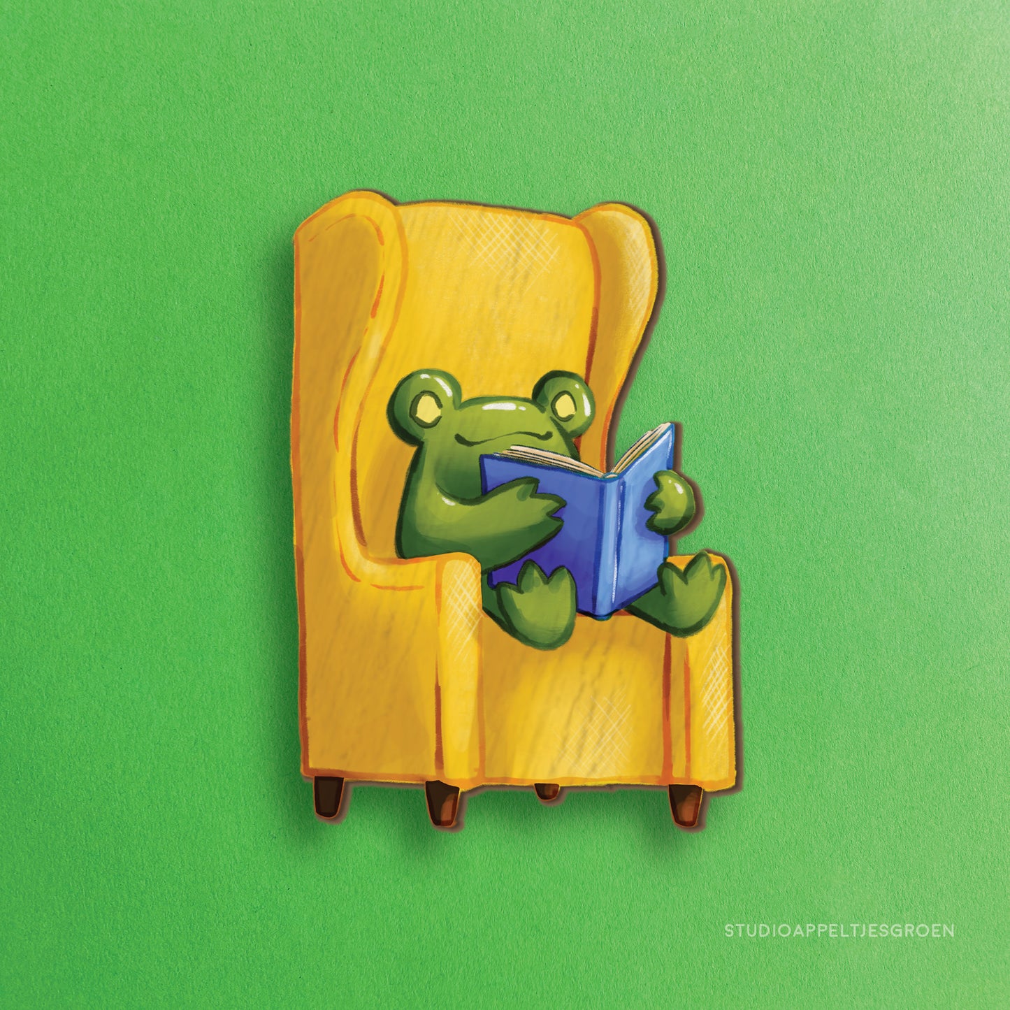 Wood pin | Reading frog