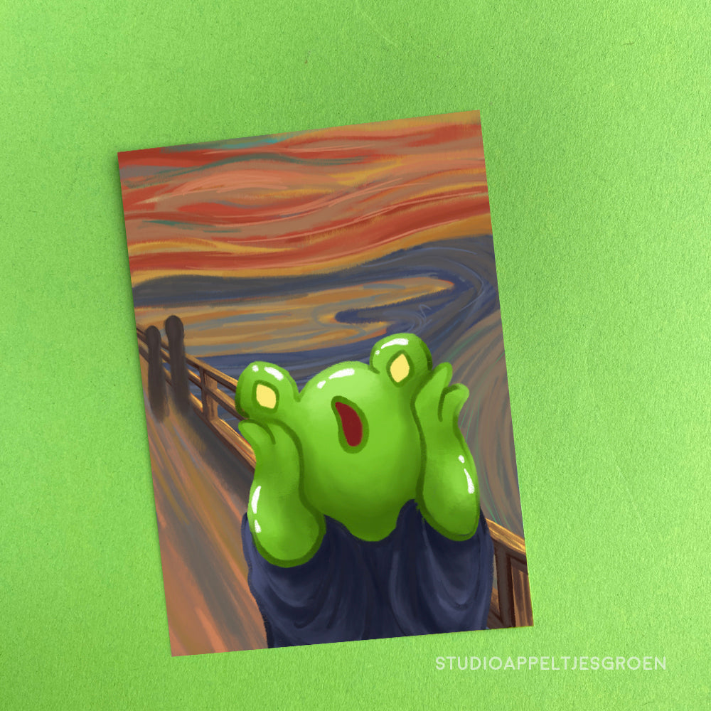 Postcard | The Scream frog