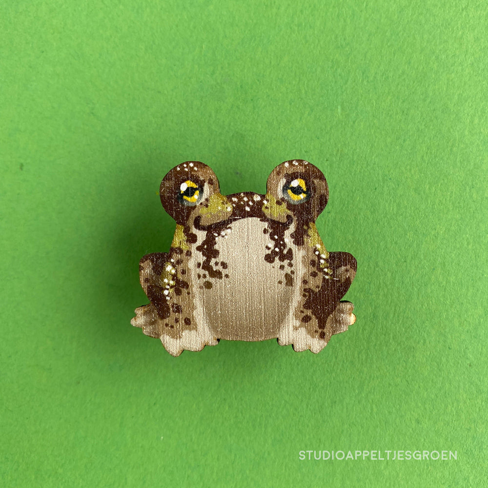 Frog Mail | Desert rain frog Wood pin