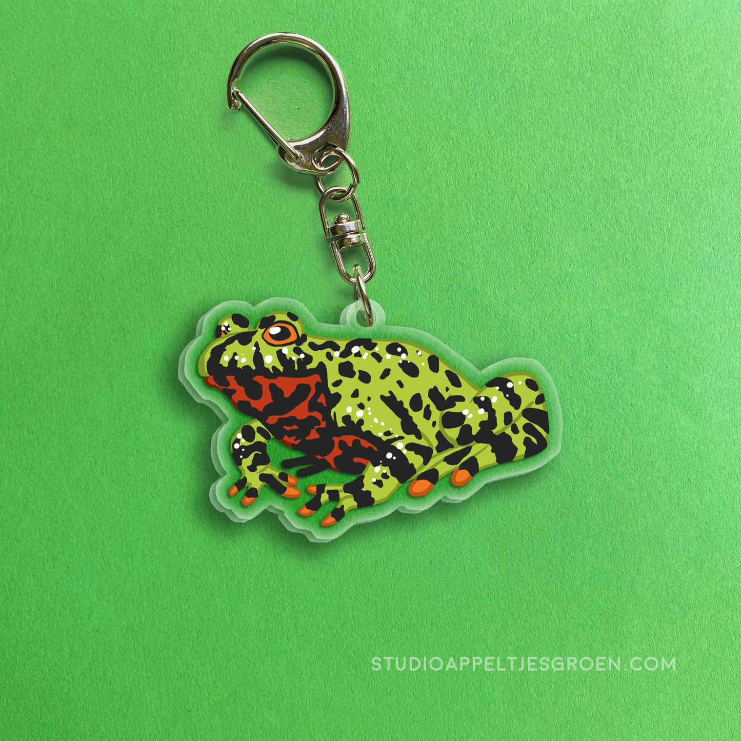 Acrylic charm | Fire-bellied toad