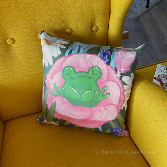 Pillow case | Flower nap frog