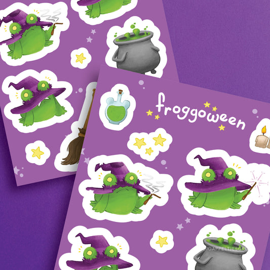 Sticker sheet | Frog witch