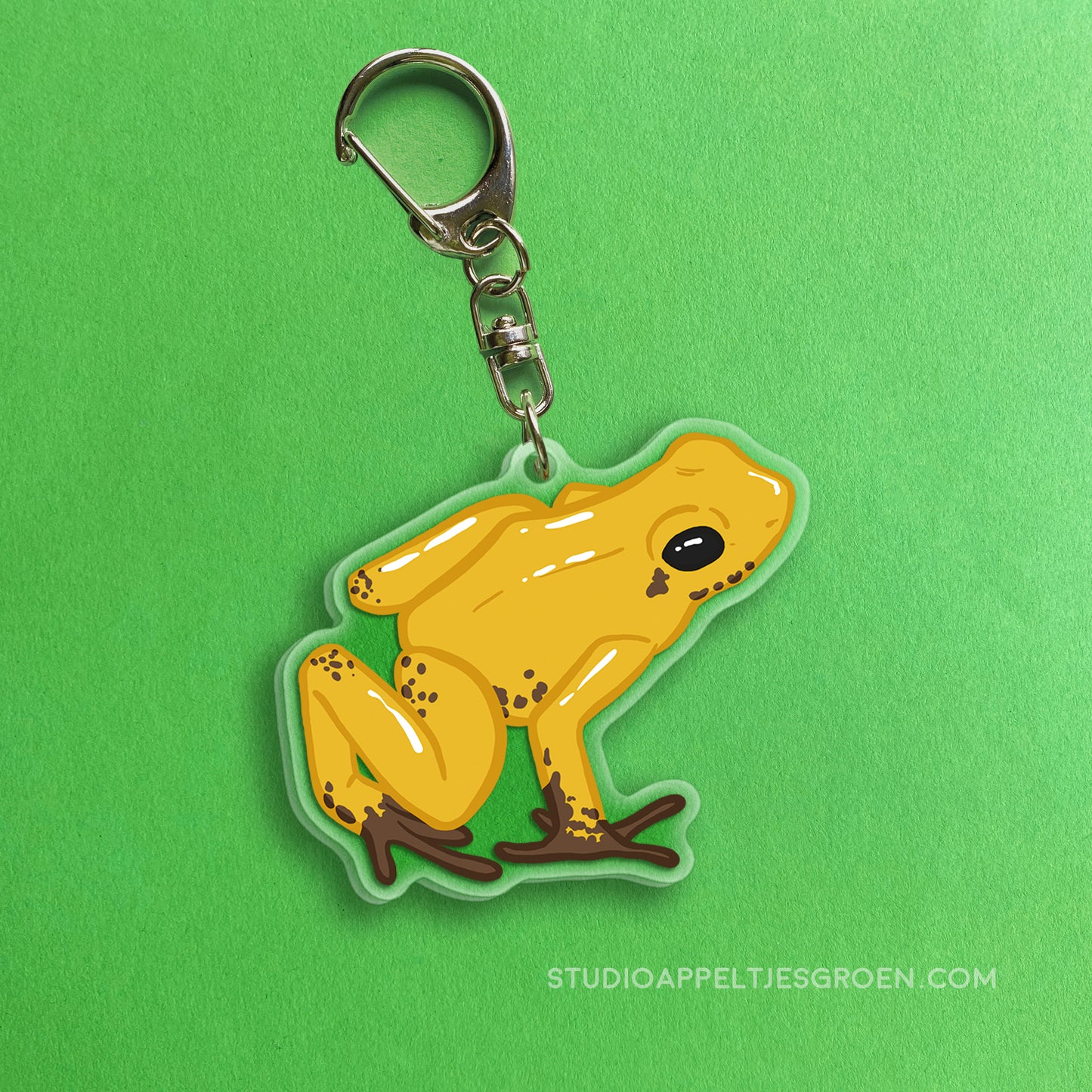 Acrylic charm | Golden Poison Frog