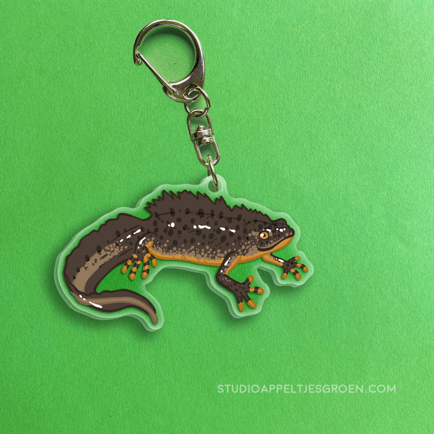 Acrylic charm | Great Crested Newt