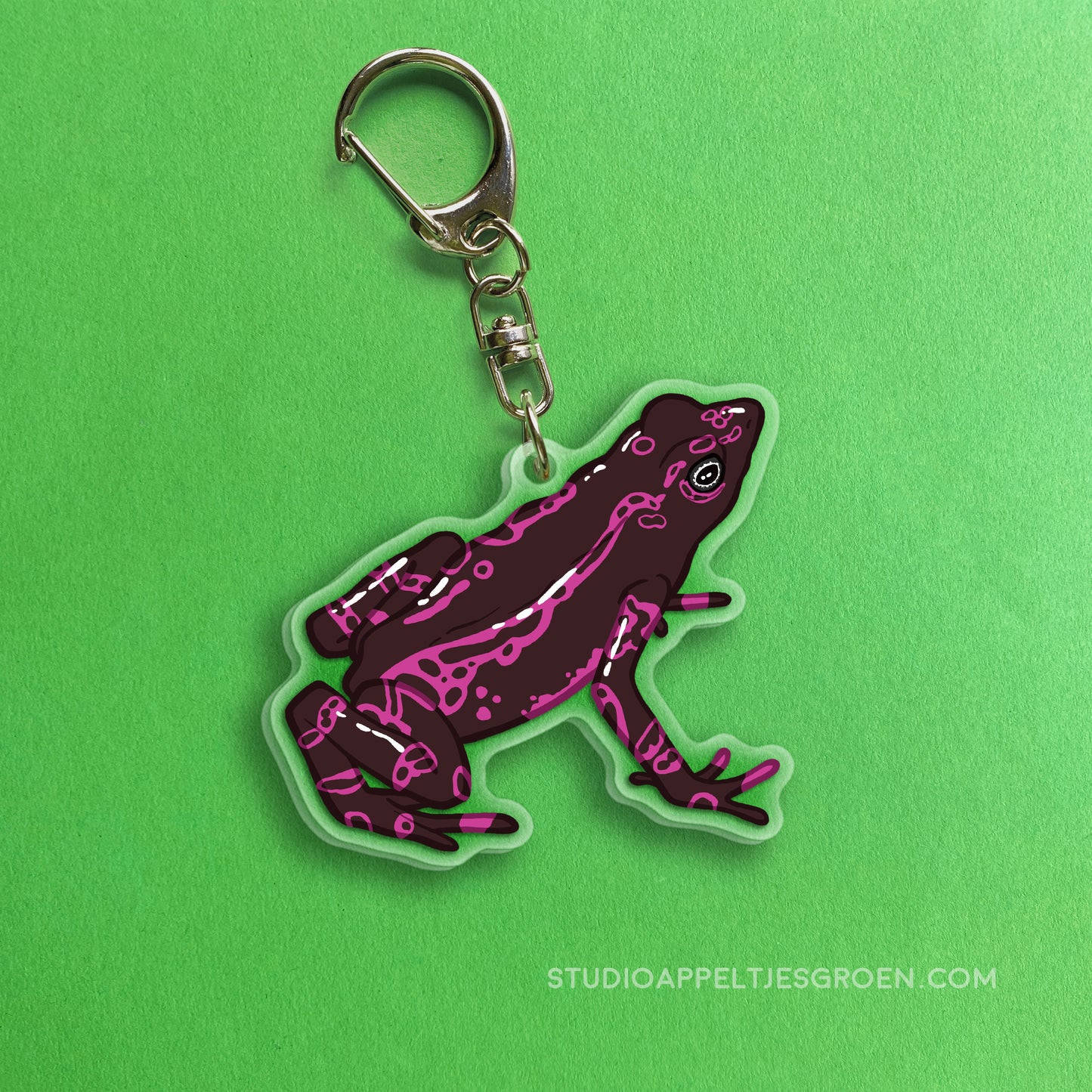 Acrylic charm | Purple Harlequin Toad