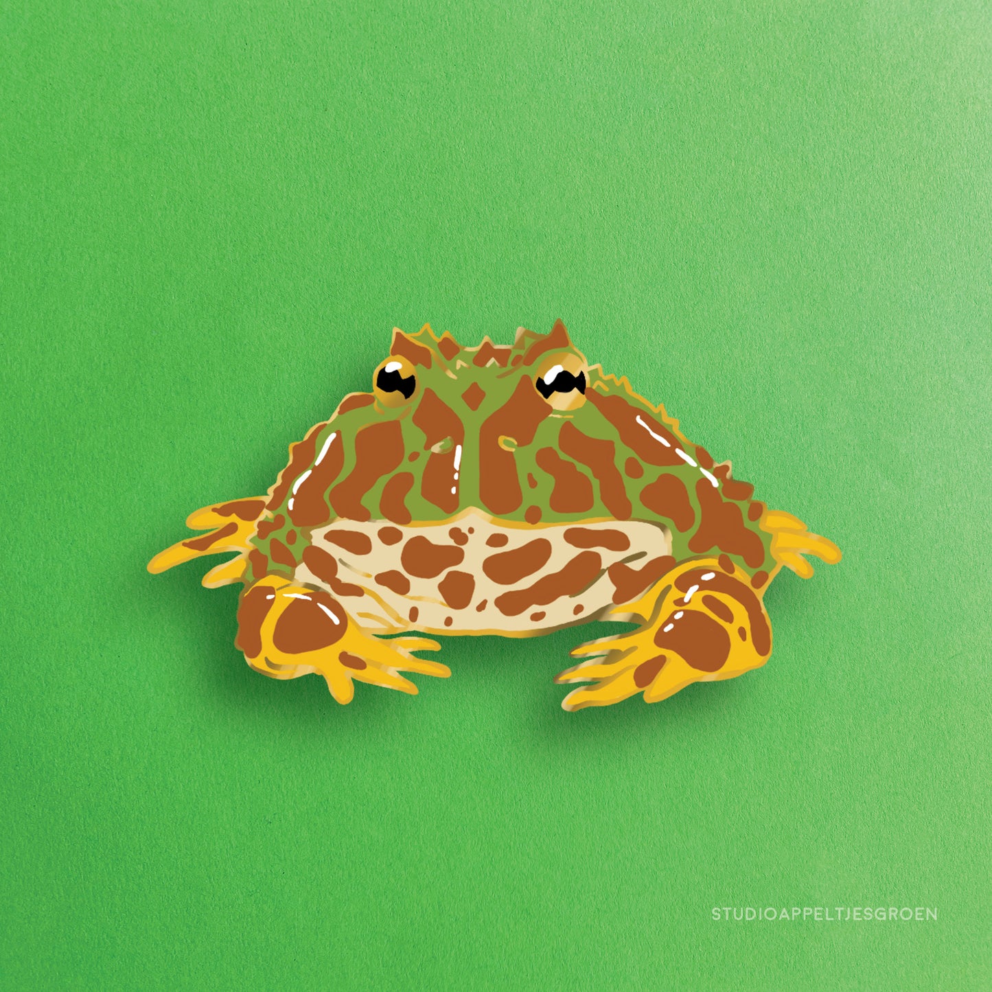 Enamel pin | South American Horned Frog
