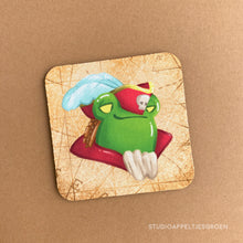 Load image into Gallery viewer, Coaster | Pirate captain frog
