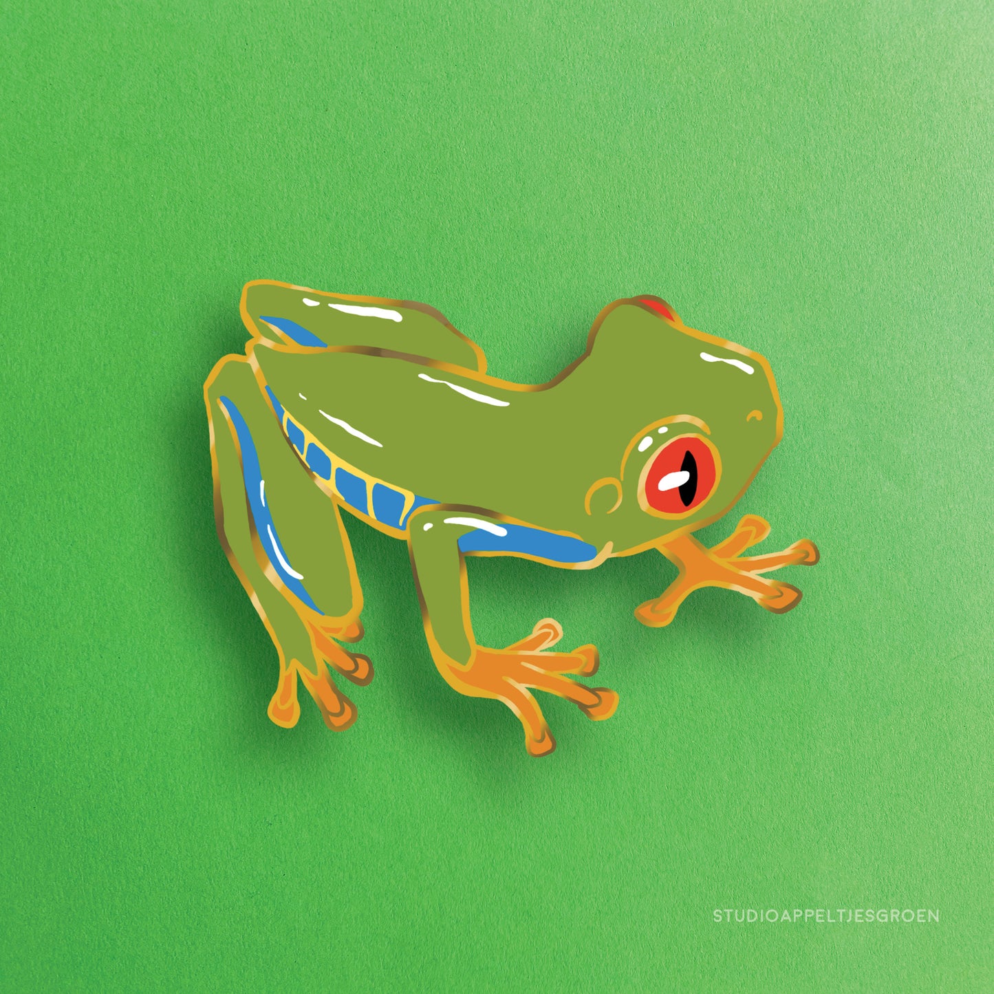 Enamel pin | Red-Eyed Tree Frog
