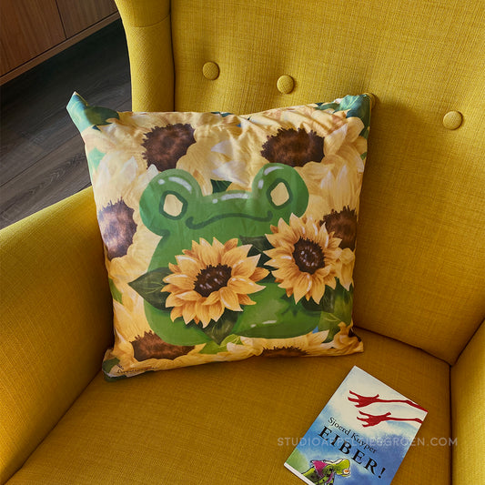 Pillow case | Sunflowers frog