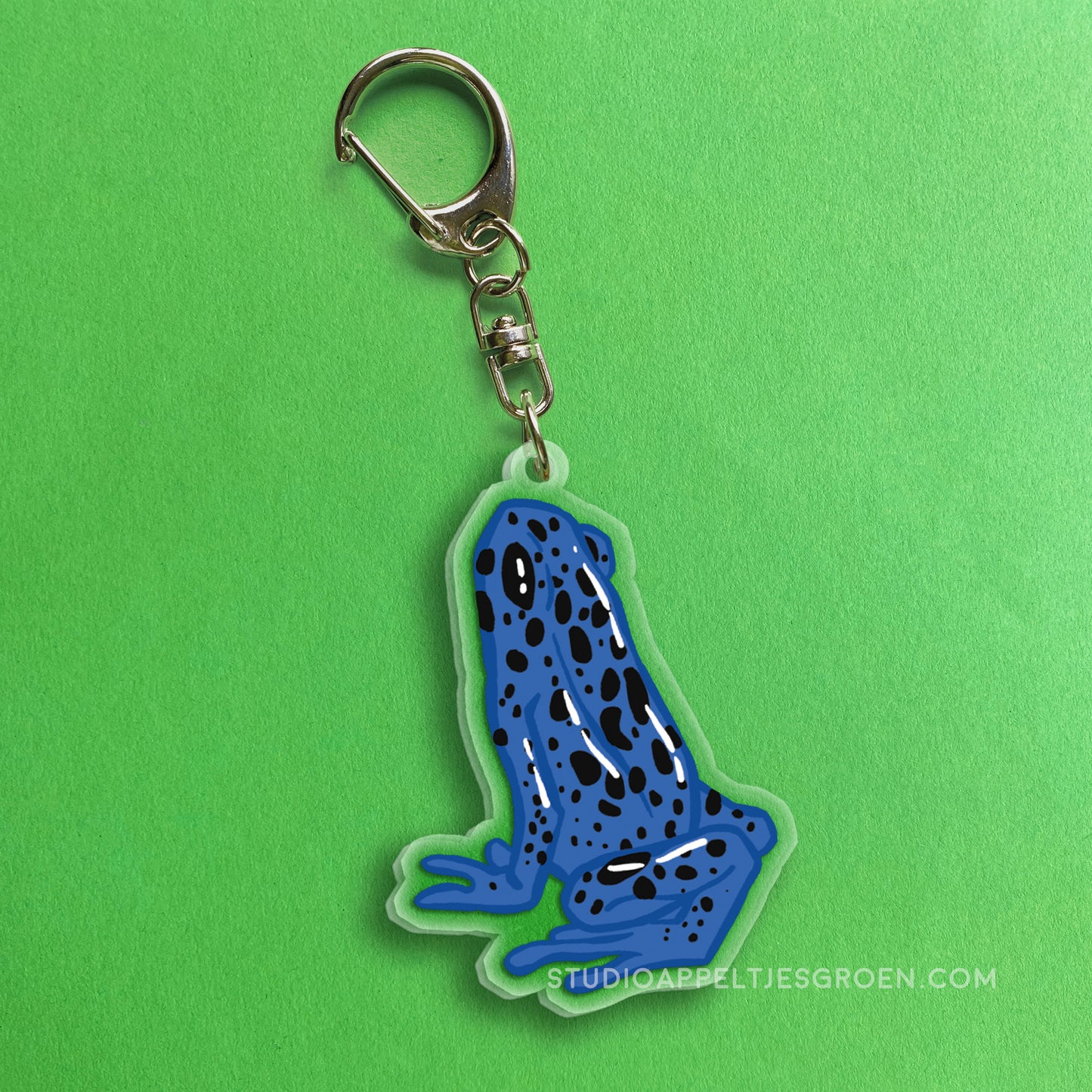 Acrylic charm | Blue poison dart frog