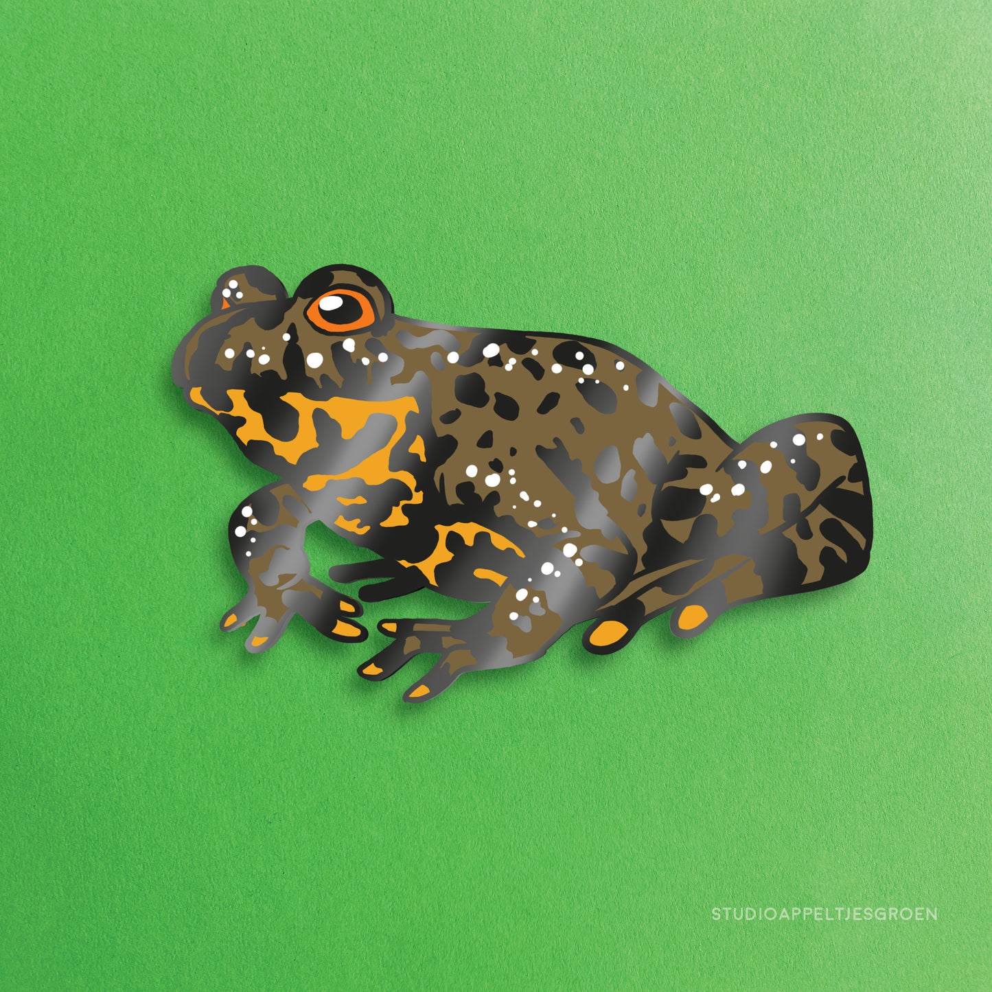 Enamel pin | European Fire-bellied toad