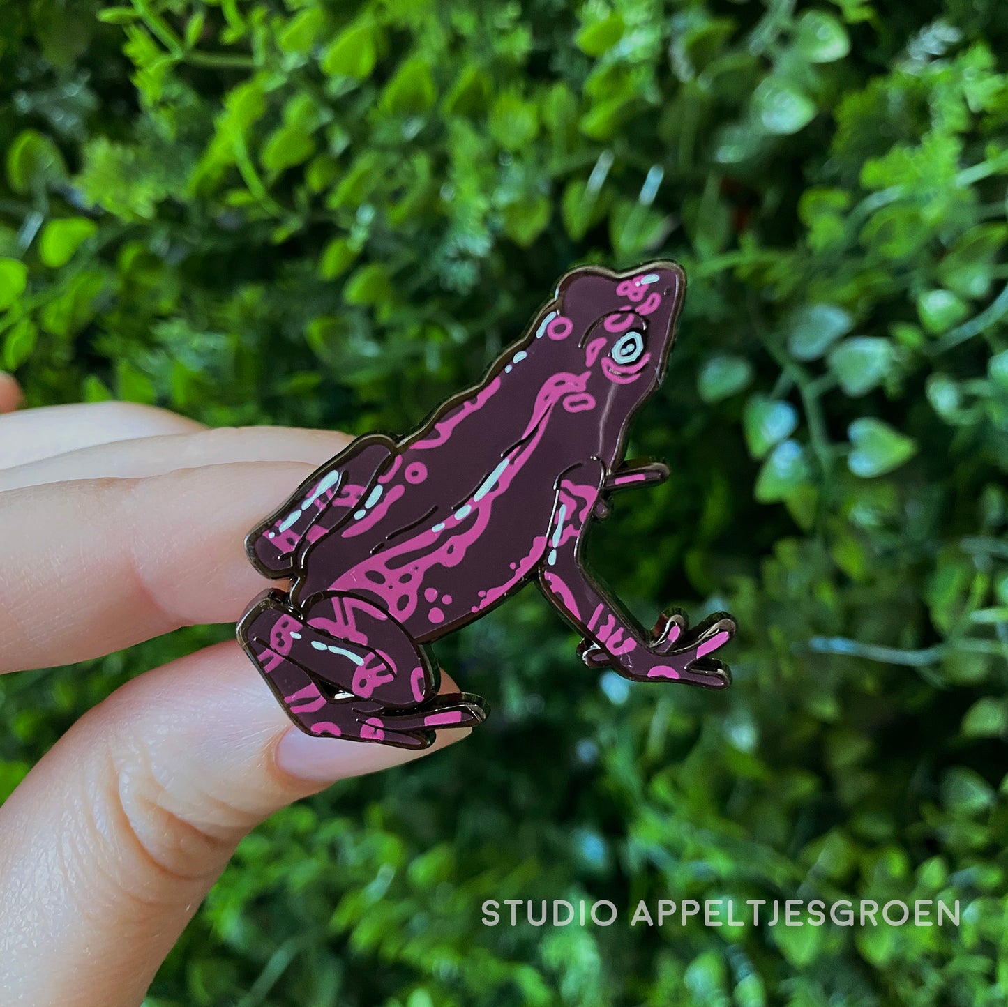 Enamel pin | Purple Harlequin Toad