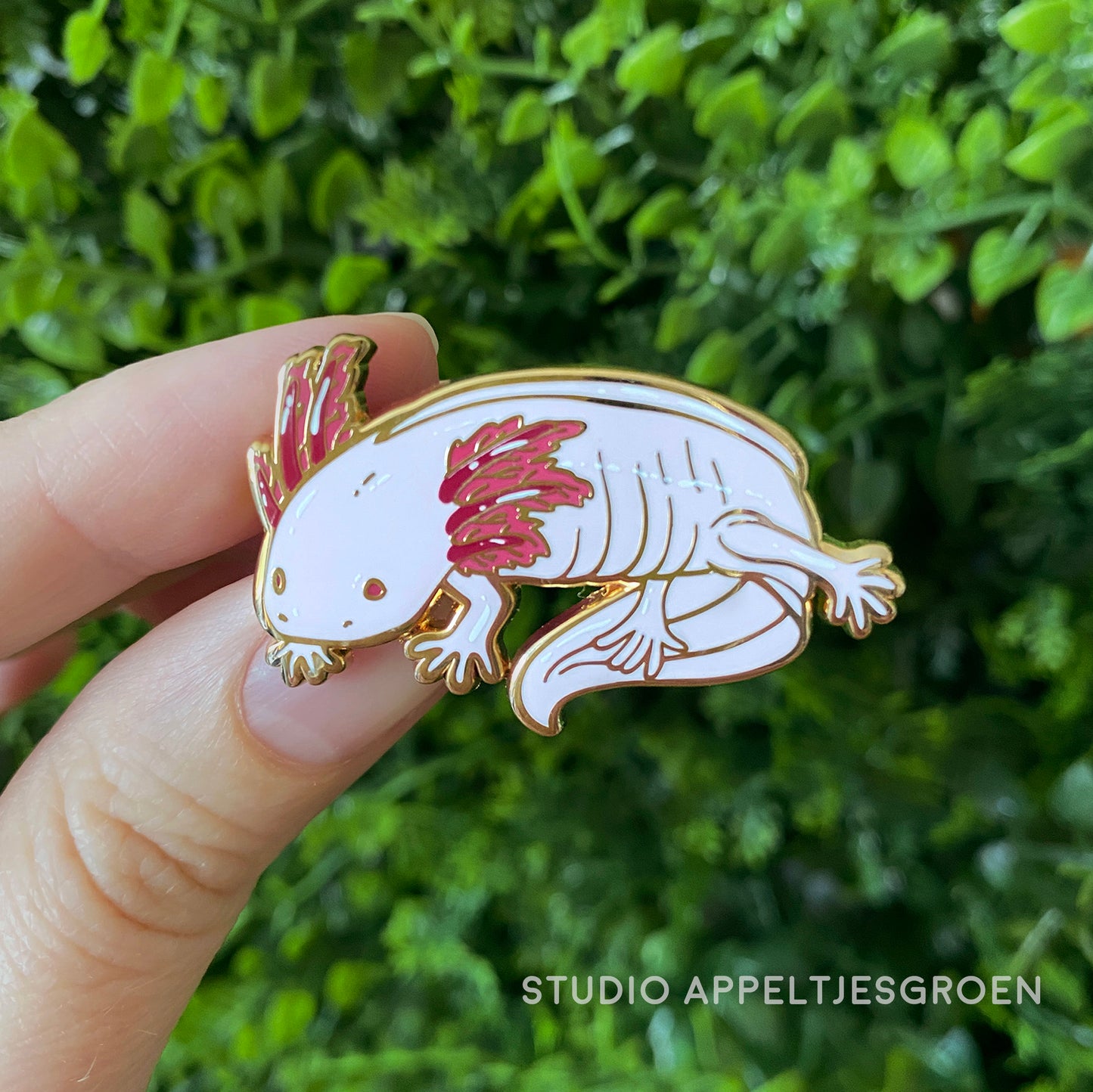 Enamel pin | Leucistic Axelotl