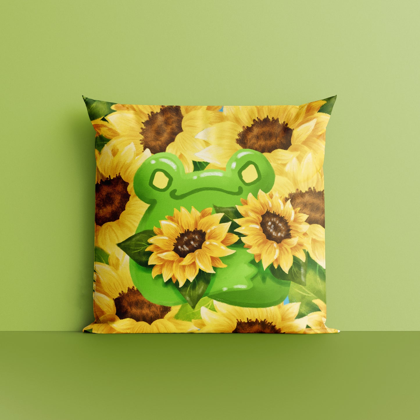 Pillow case | Sunflowers frog