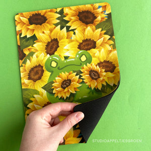 Floris the Frog | Sunflower mouse pad