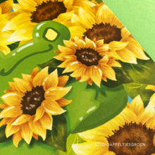 Load image into Gallery viewer, Floris the Frog | Sunflower mouse pad
