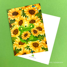 Load image into Gallery viewer, Floris the Frog | Sunflowers Postcard

