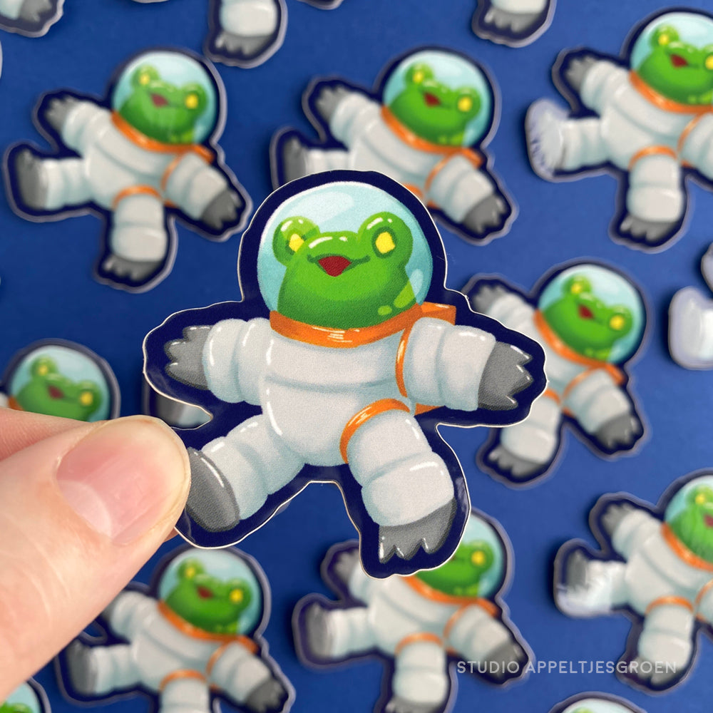 Vinyl sticker | Astronaut frog