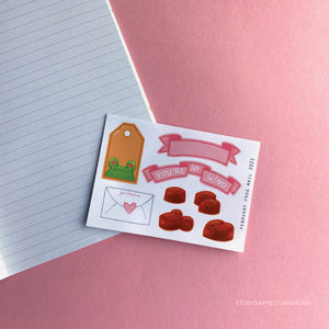 Frog Mail | Valentine Sticker sheet