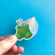 Load image into Gallery viewer, Frog Mail | Hermite Frog Holo Vinyl Sticker Flake
