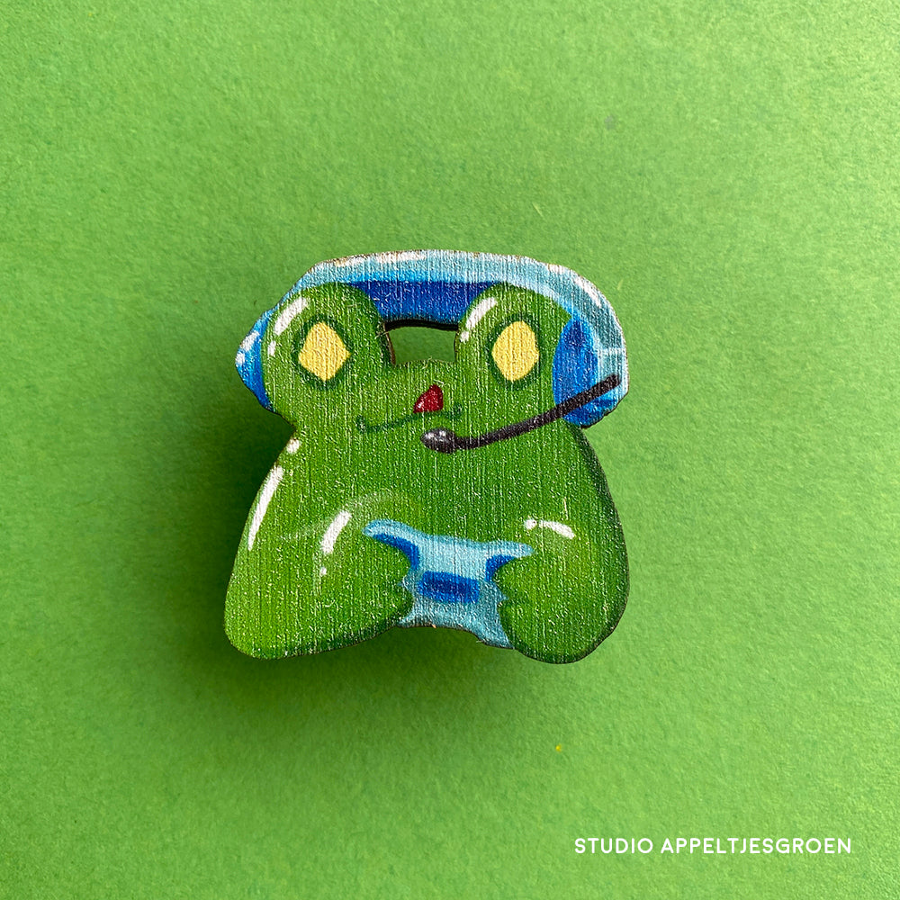 Frog Mail | Gamer Wood pin