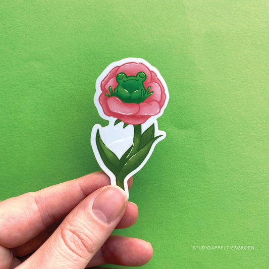 Vinyl sticker | Flower nap frog