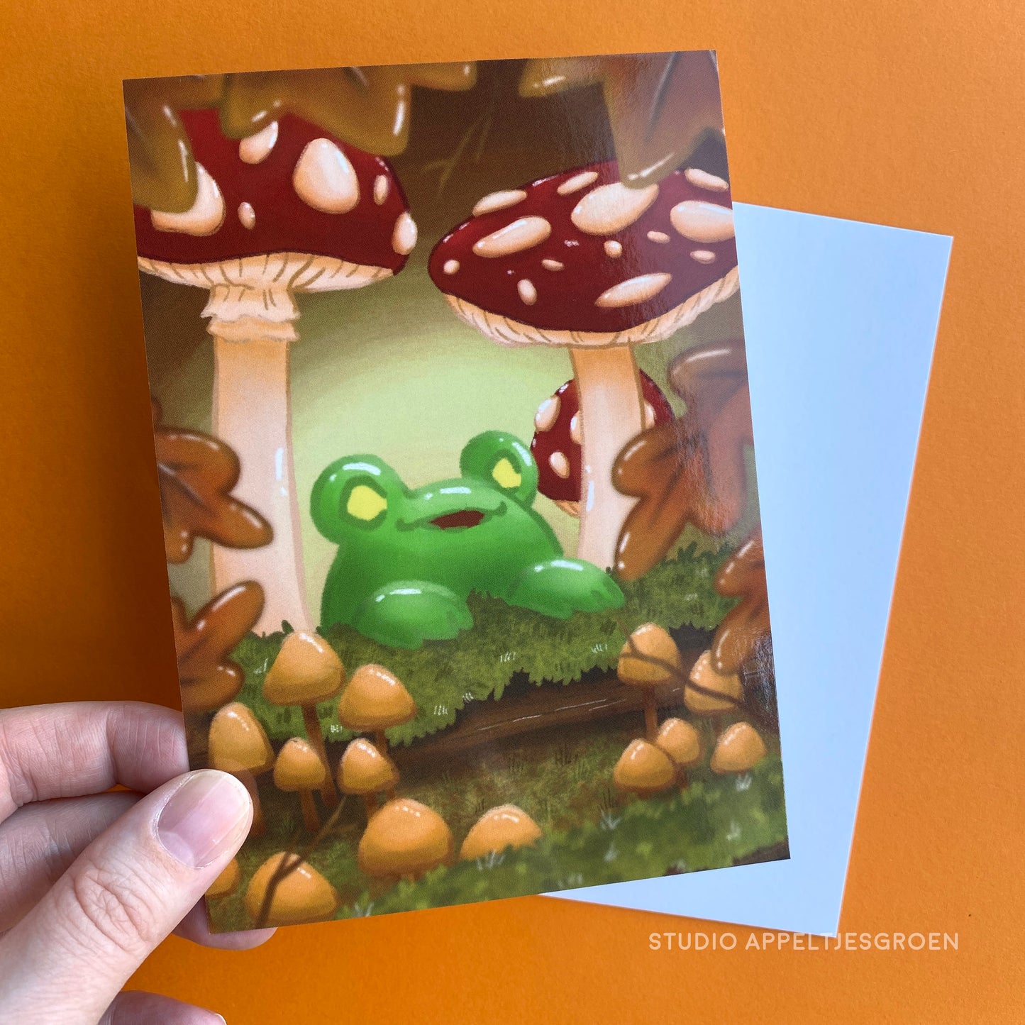 Postcard | Mushrooms frog