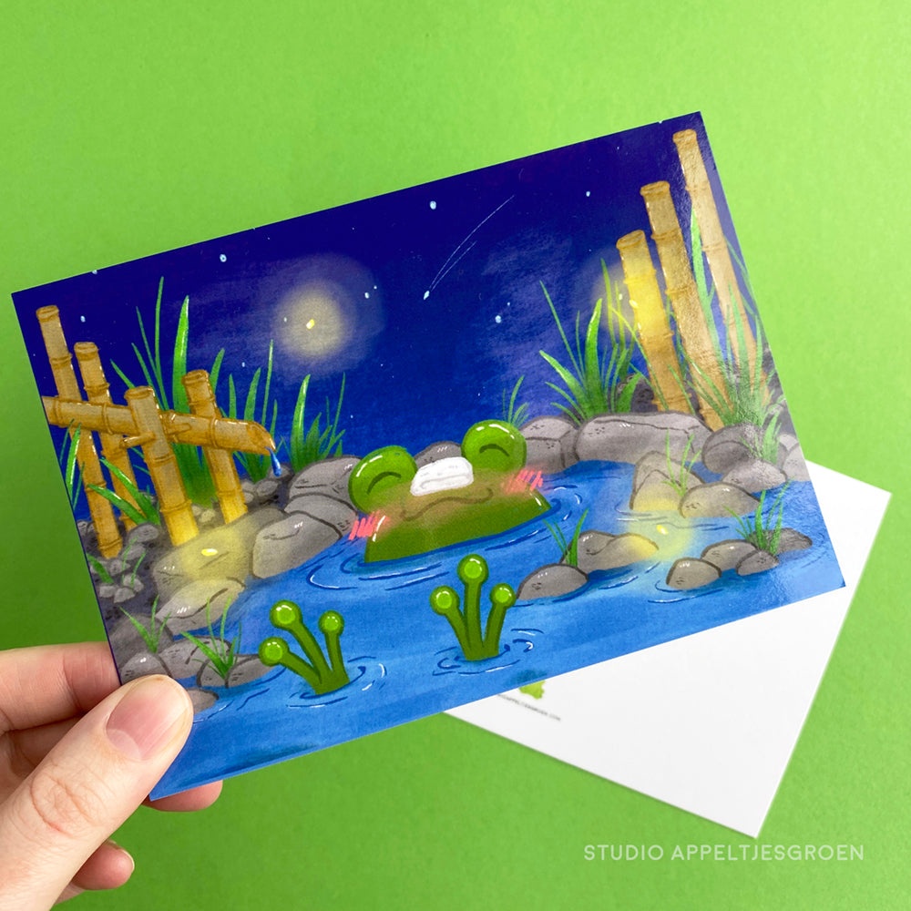 Postcard | Onsen frog
