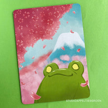 Load image into Gallery viewer, Floris the Frog | Cherryblossom mouse pad
