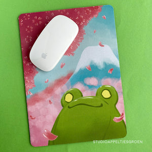 Floris the Frog | Cherryblossom mouse pad