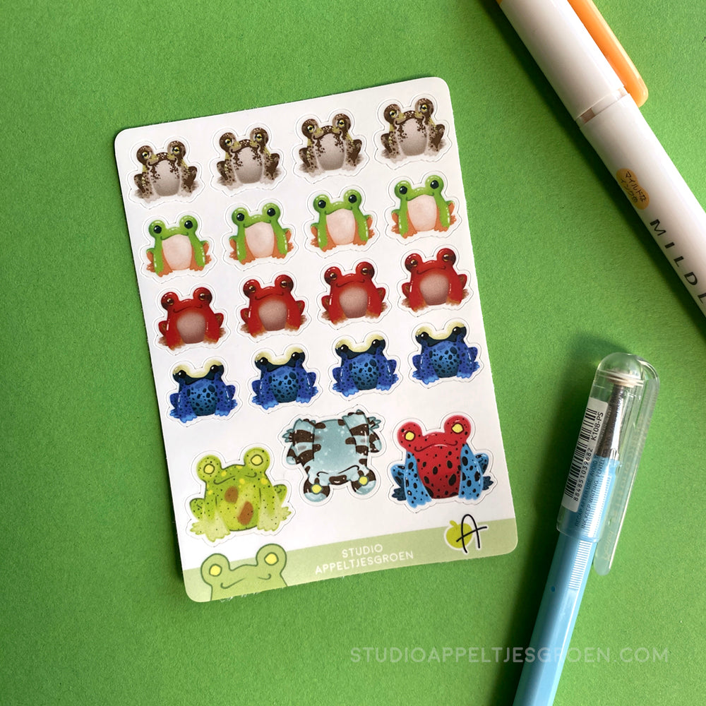 Stickers sheet | Frog family