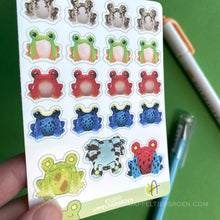 Load image into Gallery viewer, Stickers sheet | Frog family
