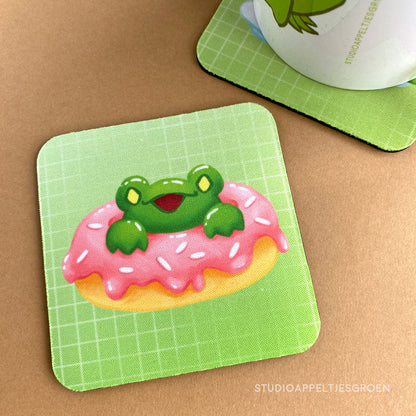 Coaster | Donut frog