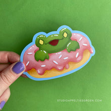 Load image into Gallery viewer, Floris the Frog | Donut Magnet

