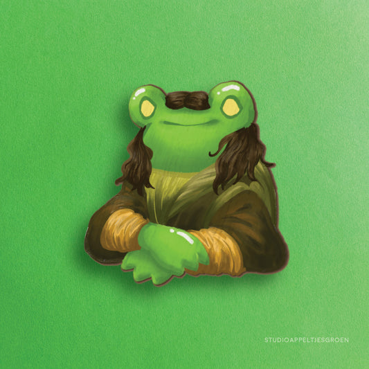 Wood pin | Mona Lisa Frog