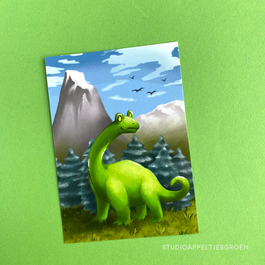 Postcard | Dinosaur frog
