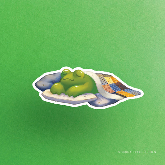 Vinyl sticker | Nap time frog