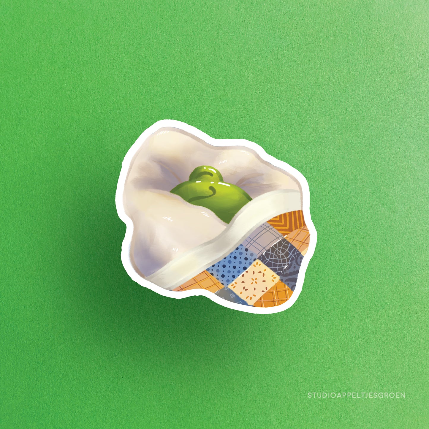 Vinyl sticker | Slaperige kikker