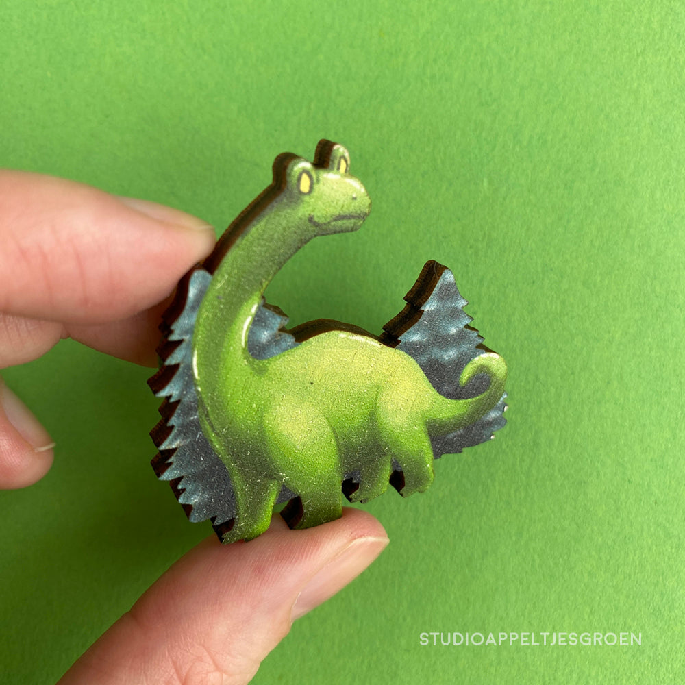 Wood pin | Dinosaur frog