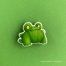 Load image into Gallery viewer, Floris the Frog | Plush Floris Vinyl Sticker

