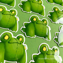 Load image into Gallery viewer, Floris the Frog | Plush Floris Vinyl Sticker
