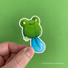 Load image into Gallery viewer, Floris the Frog | Plush Floris the Tadpole Vinyl Sticker
