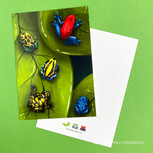 Frog Mail | Froggy leaves Postcard