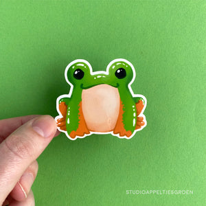 Floris the Frog | Morelet's tree frog Vinyl Sticker