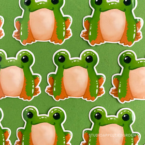 Floris the Frog | Morelet's tree frog Vinyl Sticker