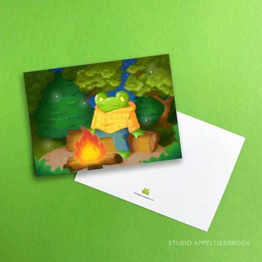 Postcard | Campfire frog