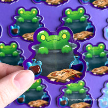Load image into Gallery viewer, Floris the Frog | Cauldron Vinyl Sticker
